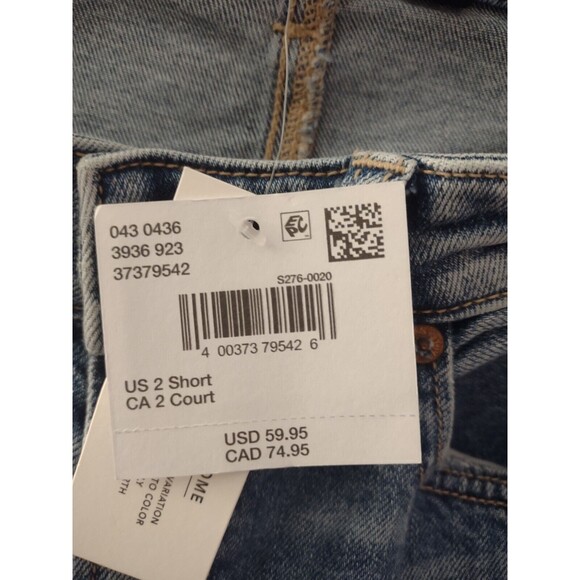 AMERICAN EAGLE Mom Jeans Women's Size 2 STRIGID High Rise Baggy Straight Ripped - Picture 6 of 14